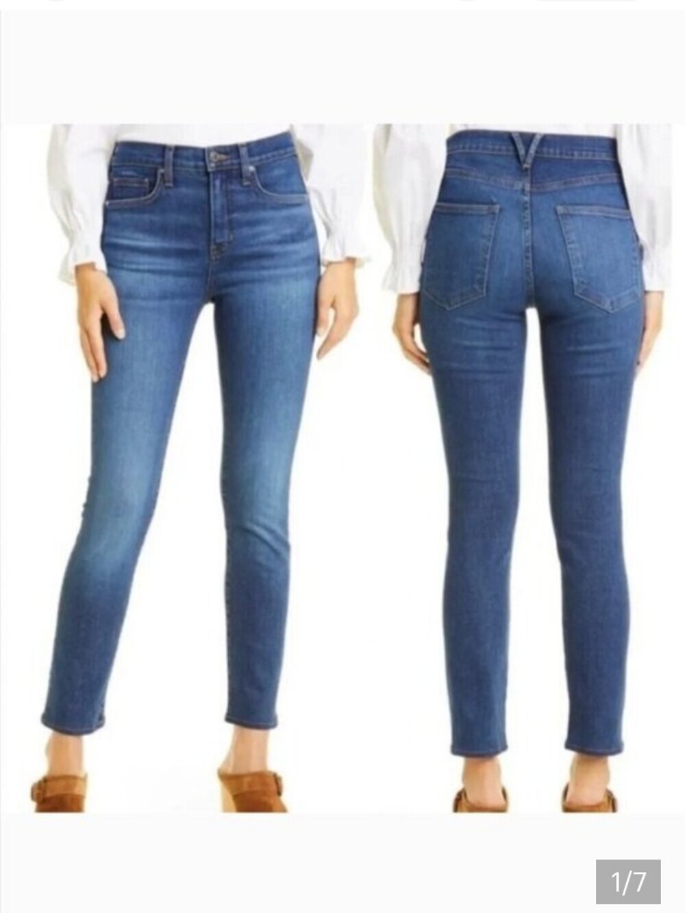 Veronica Beard Emma Skinny Mid Rise Blue jeans classic fall Equestrian